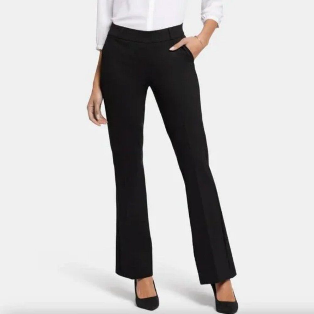 Nydj Ponte Black High Waisted Bootcut Pants Tall Size 6